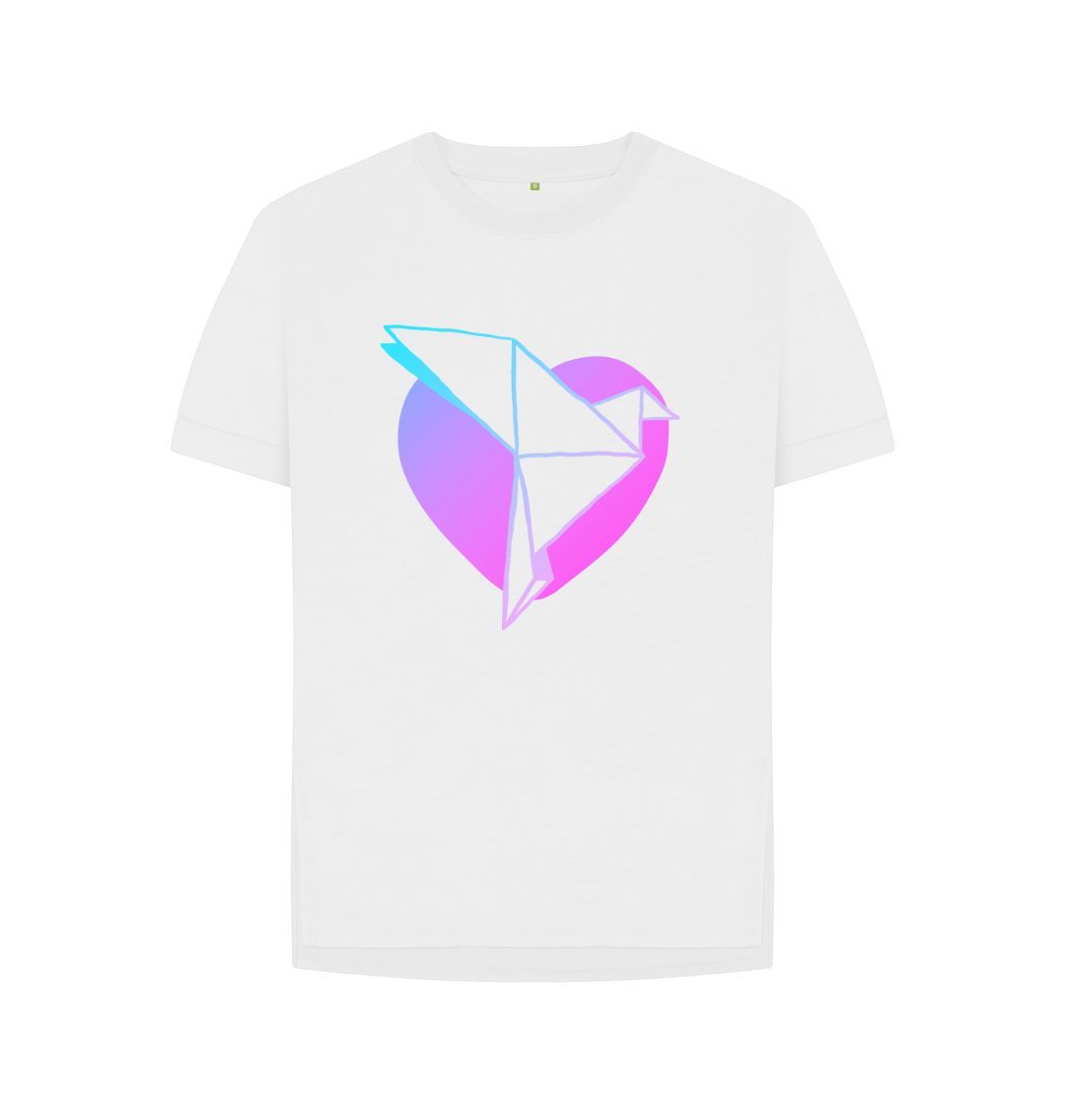 White Origami Love Relaxed Tee