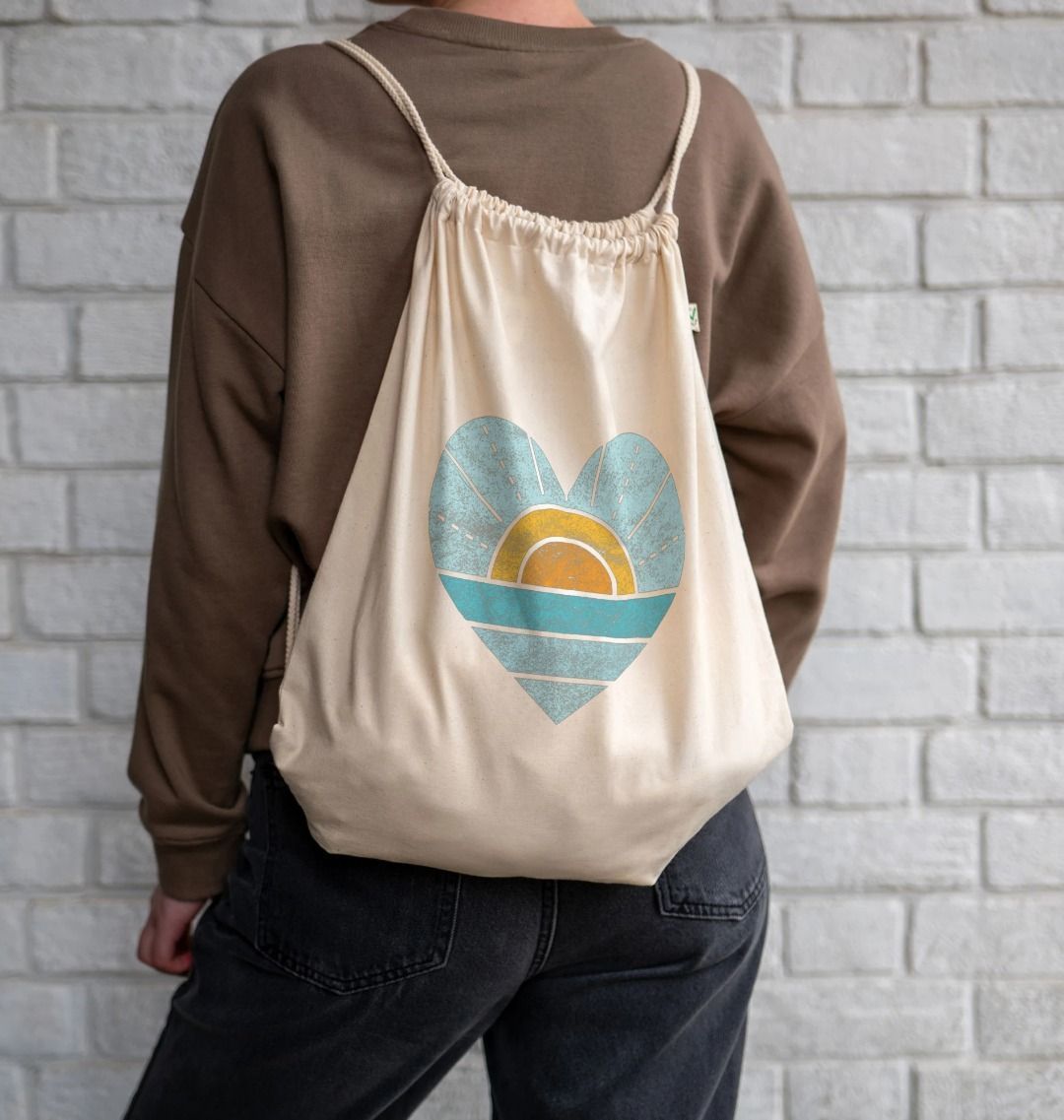 Sun And Sea Drawstring Bag