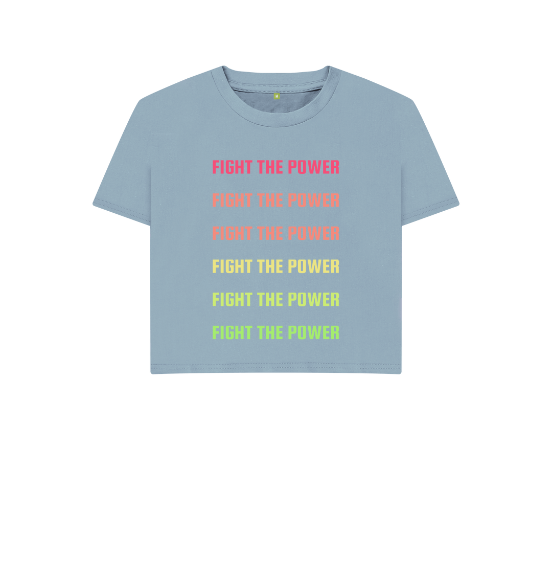 Stone Blue Printed T-shirt Front