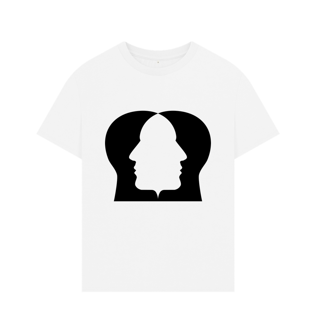 White Cranium Oversized Tee