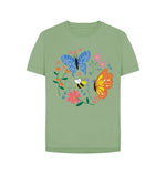 Sage 2 Butterflies Relaxed Fit Tee