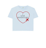 Sky Blue I Love Adventures Boxy Tee