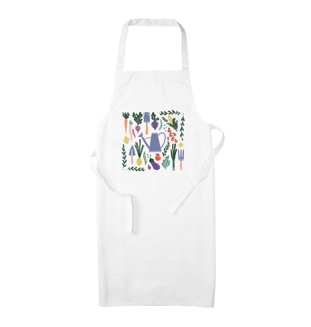 White Gardening Apron