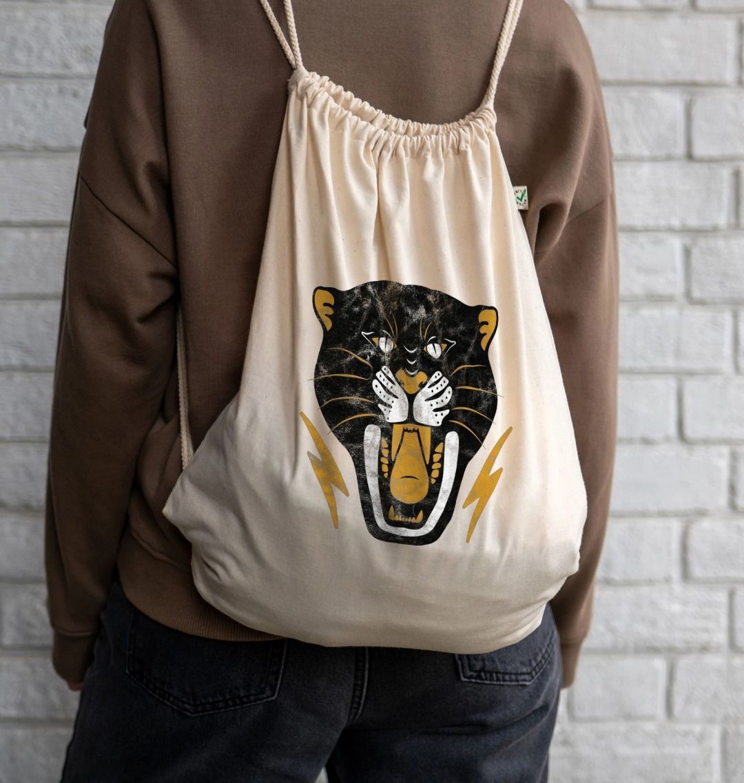 Wild Cat Drawstring Bag