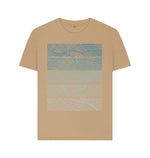 Sand Blue Patterned Waves Tee