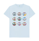 Sky Blue Colourful Peace Tee