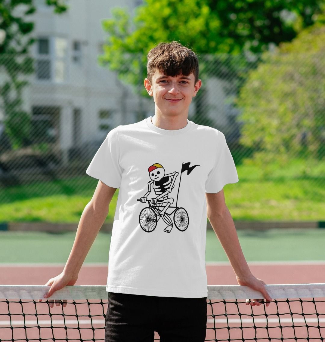 Skeleton On The Bike Tee