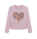 Mauve Printed Boxy Jumpers Front