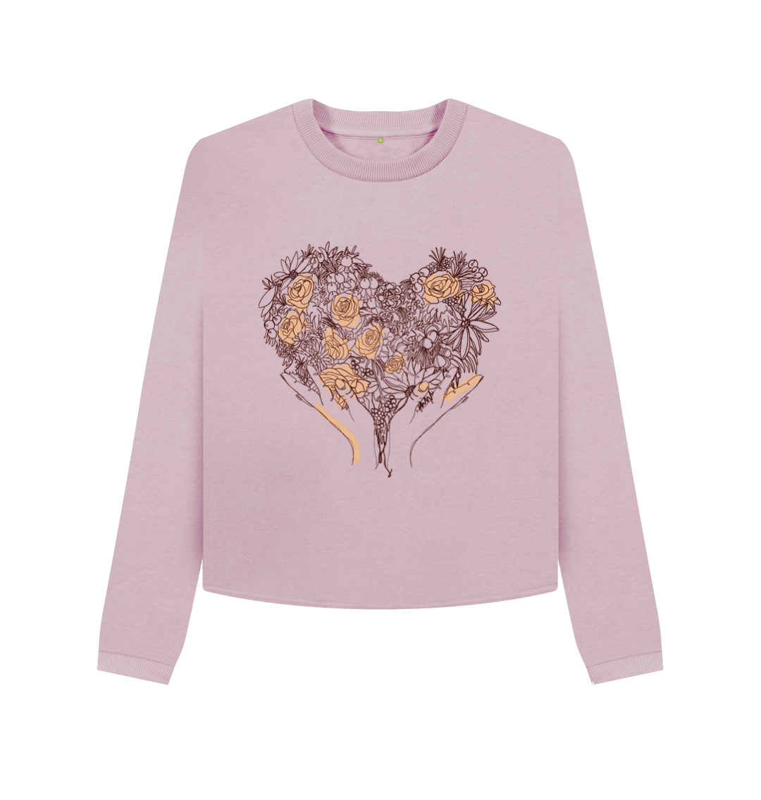 Mauve Printed Boxy Jumpers Front