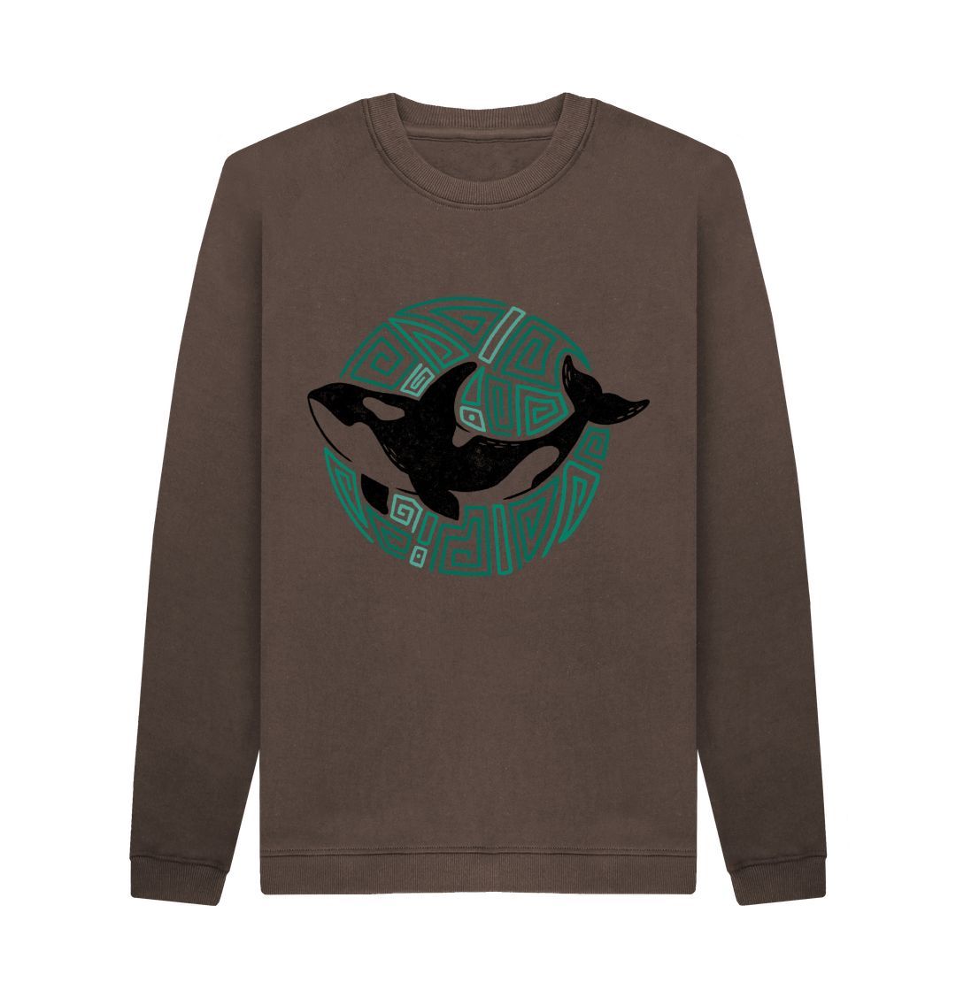 Chocolate Save The Whales Crew Neck Jumper