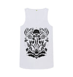 White Bee and Flowers Vest Top