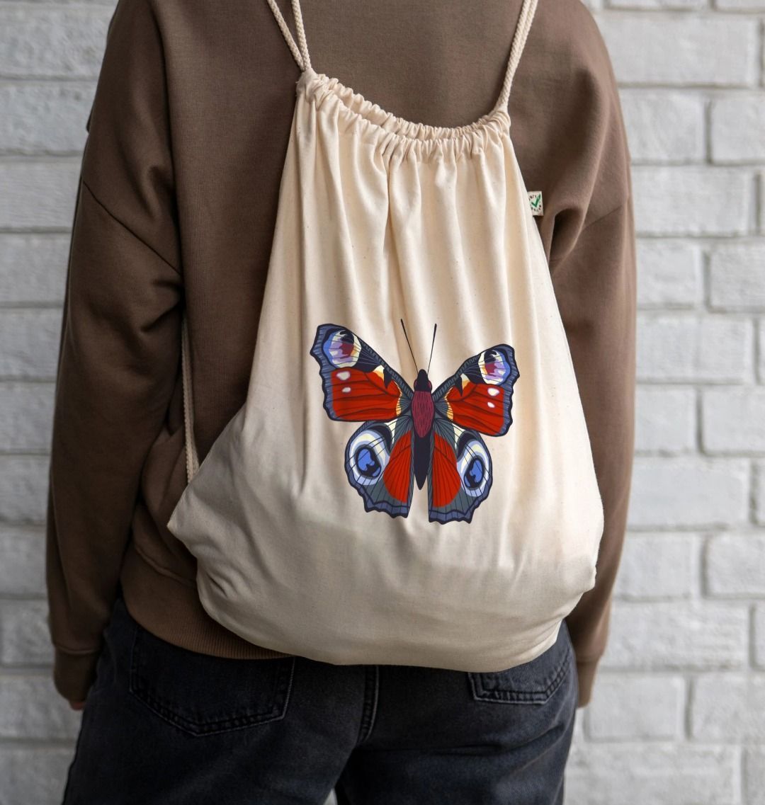 Butterfly Drawstring Bag