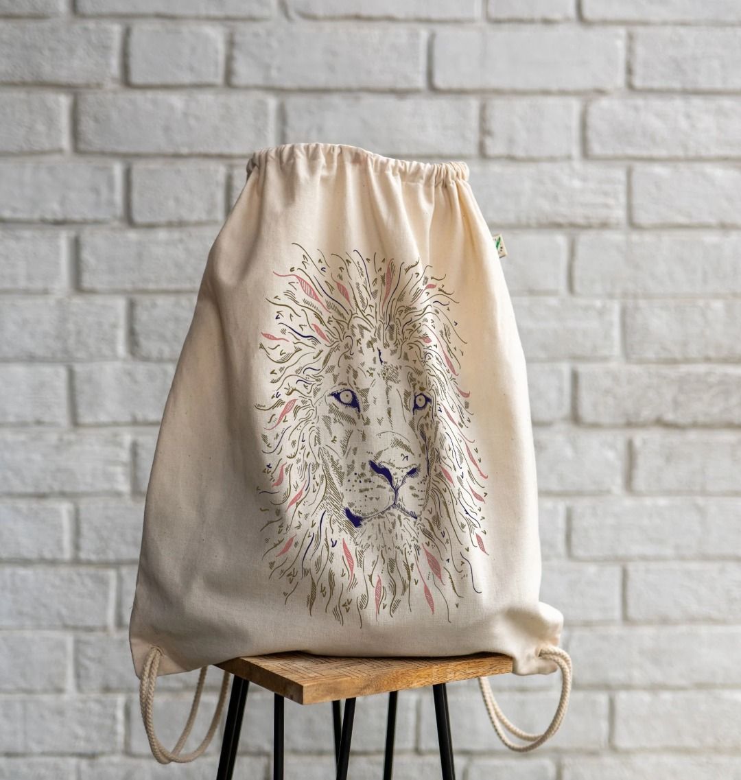 Lion Drawstring Bag