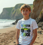 Monster Truck swagger graphic on Monster Truck Tee, showcasing bold design and rugged style for enthusiasts.