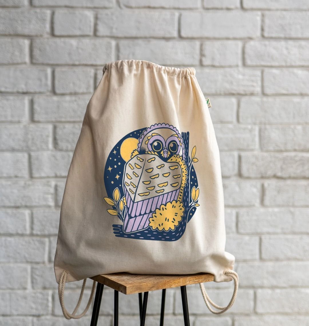 Owl Drawstring Bag