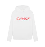 White Namaste Relaxed Hoodie