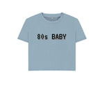 Stone Blue 80s Baby Boxy Tee