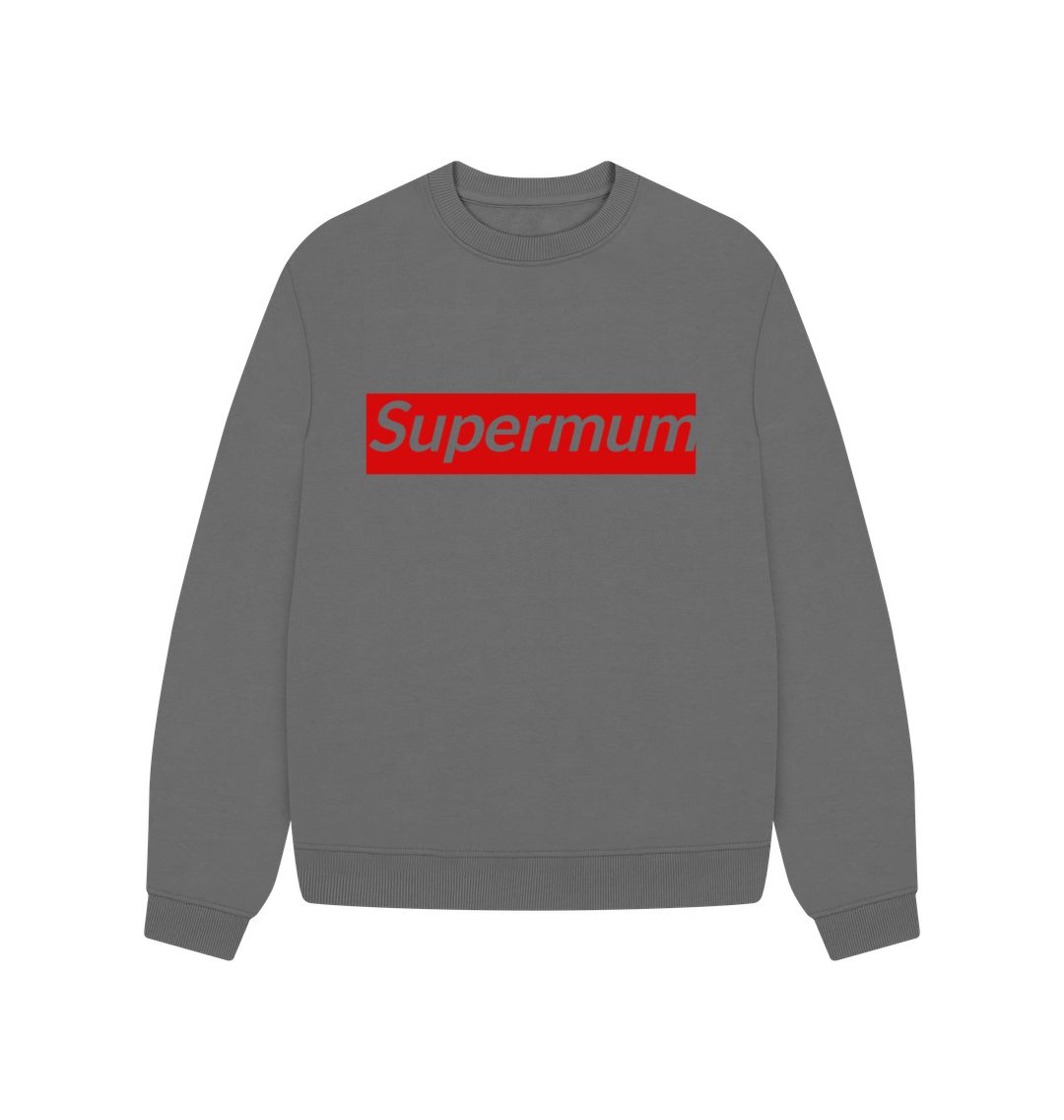 Slate Grey Supermum Oversized Jumper