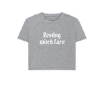 Athletic Grey Resting Witch Face Boxy Tee