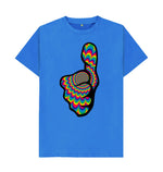 Bright Blue Pyschadelic Thumbs Up Tee