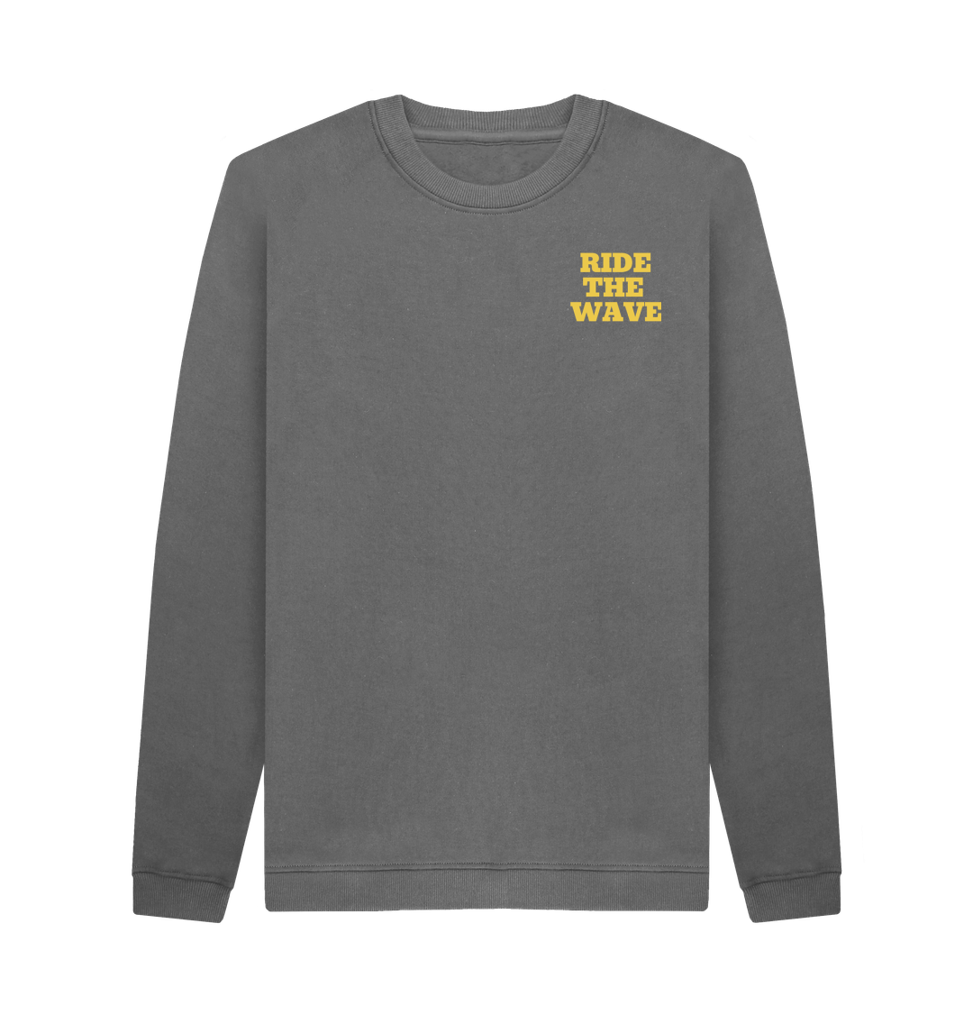 Slate Grey Printed Sweater Front