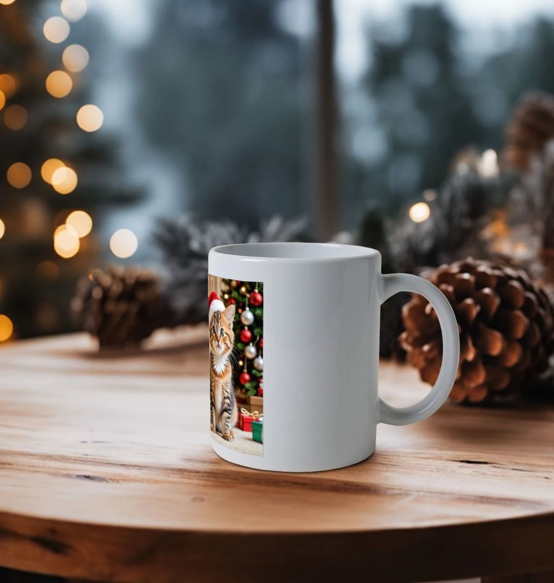 Christmas Cat Ceramic Mug