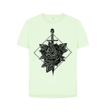 Pastel Green Sword & Flower Relaxed Tee