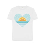 White Heart, Sunset And Sea Relaxed Tee