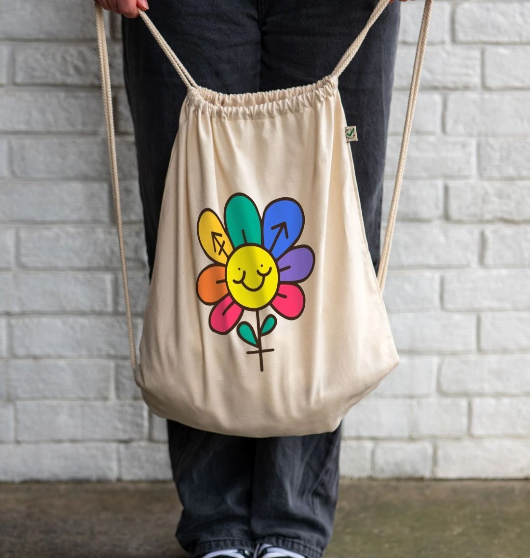 Flower Drawstring Bag