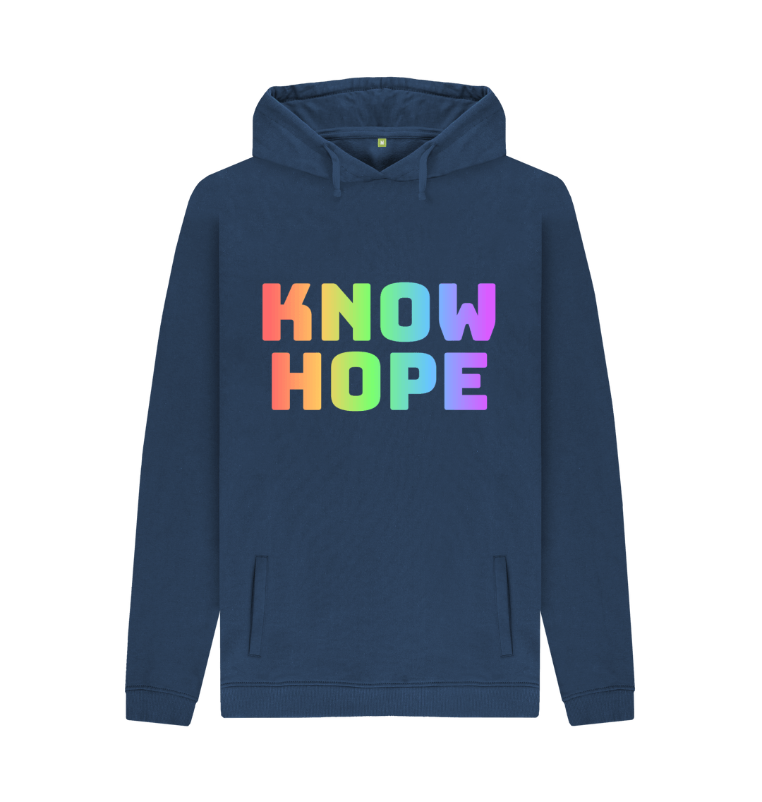 Navy Printed Hoody Front