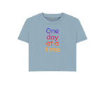 Stone Blue Printed T-shirt Front