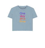 Stone Blue One Day At A Time Boxy Tee