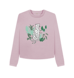 Mauve Printed Boxy Jumpers Front