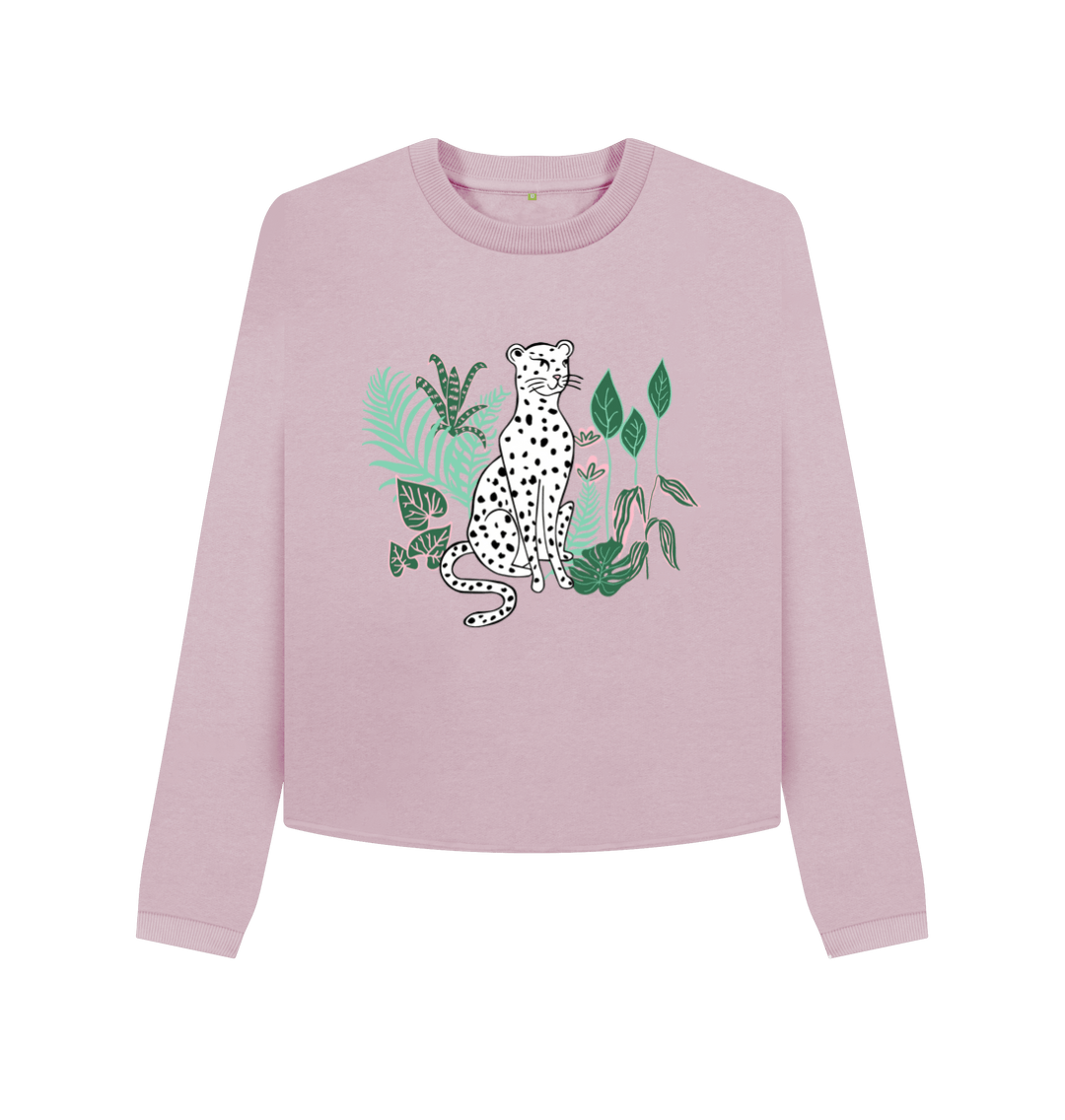 Mauve Printed Boxy Jumpers Front