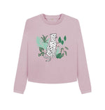 Mauve White Leopard Boxy Jumper