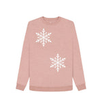 Sunset Pink Snowflakes Remill Sweatshirt