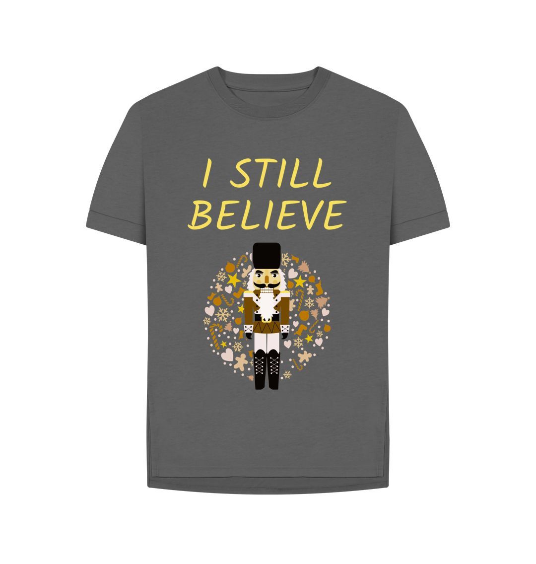 Slate Grey I Still Believe Relaxed Tee