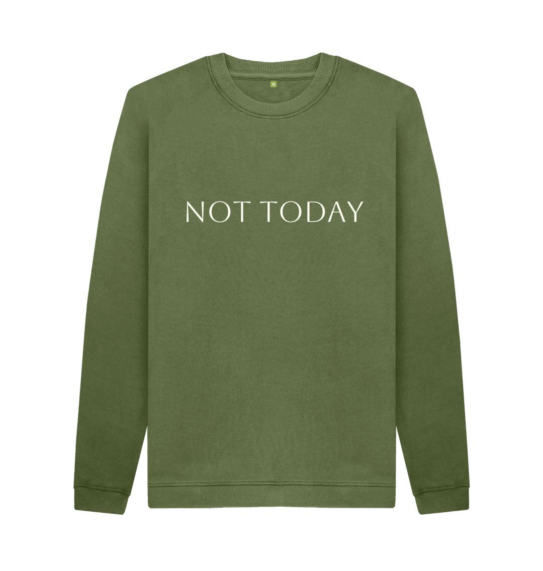 Khaki Not Today Crew Neck Jumper