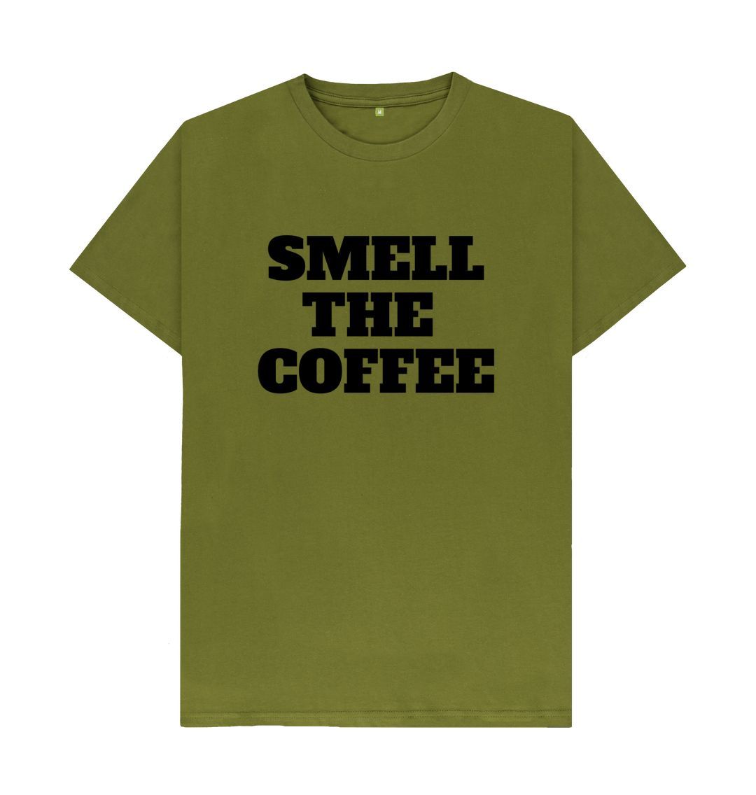 Moss Green Smell The Coffee Tee