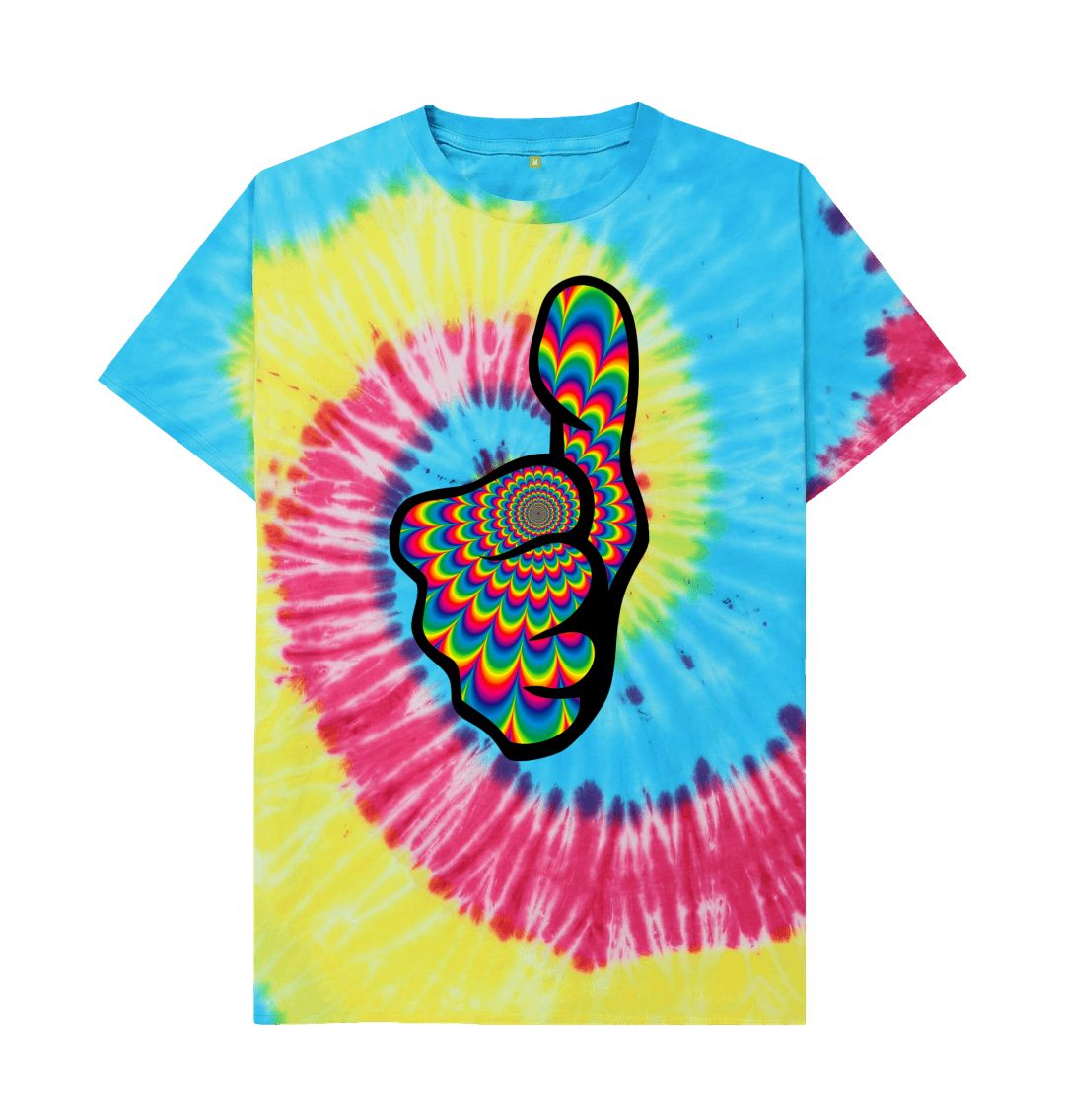 Tie Dye Pyschadelic Thumbs Up Tee