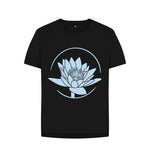 Black Big Blue Lotus Relaxed Tee