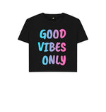 Black Good Vibes Only Boxy Tee