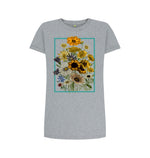 Athletic Grey Wild Flowers Tee Dress