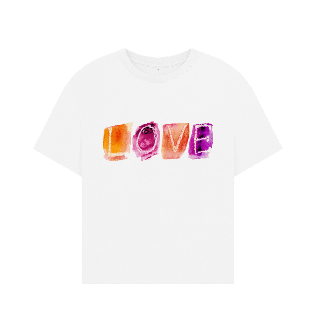 White Love Oversized Tee