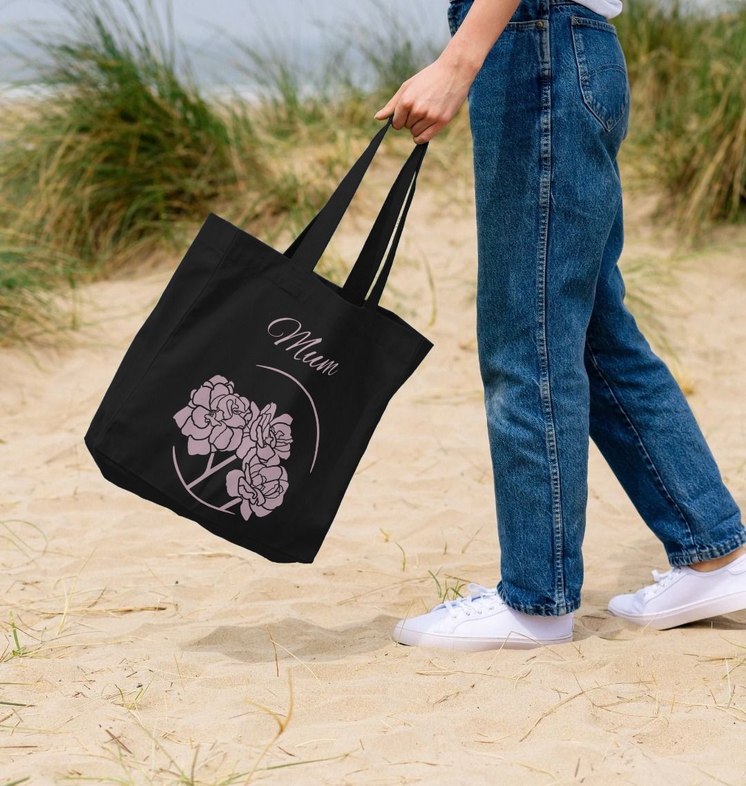 Pink Flowers Mum Shopper Tote