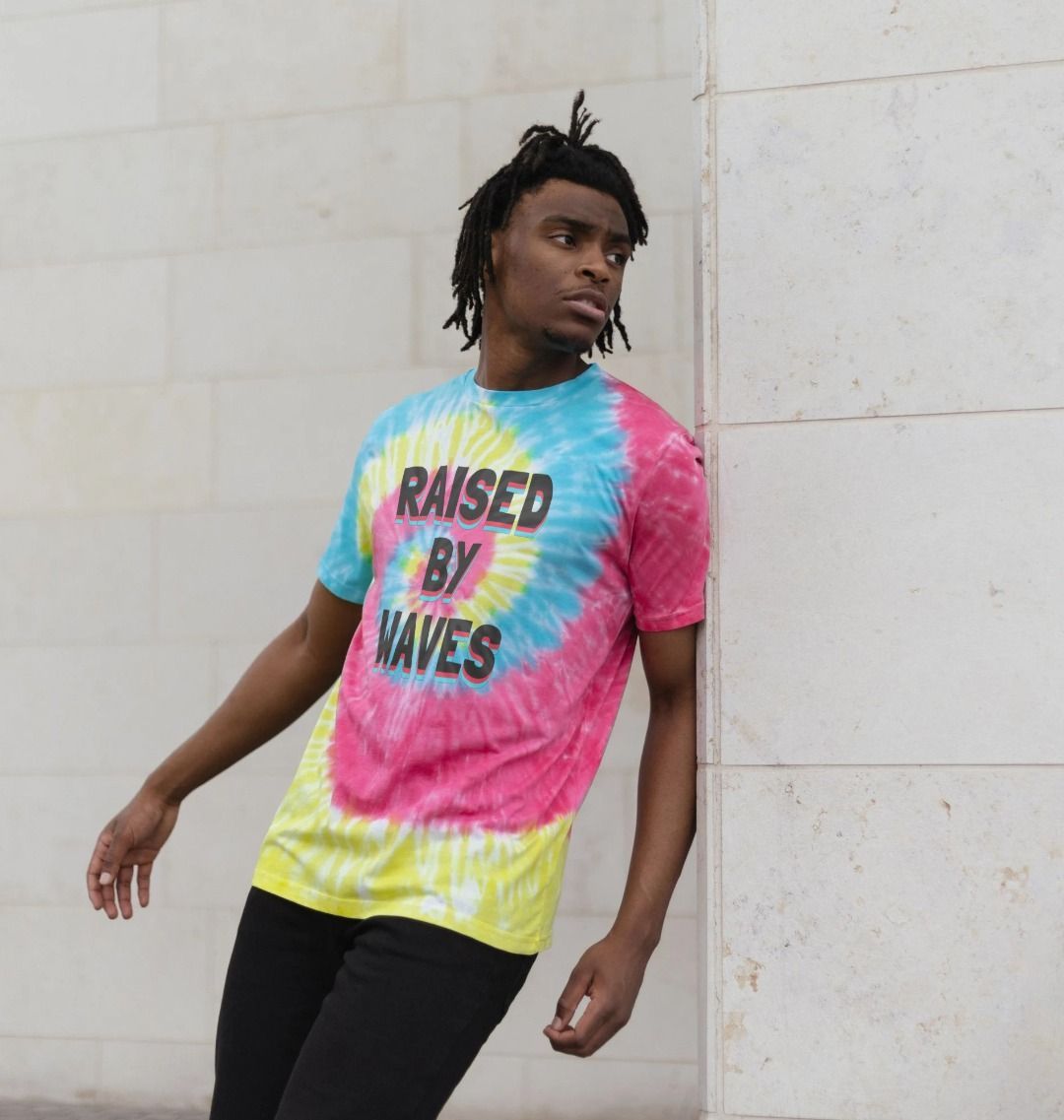 Tie Dye Raised By Waves Tee