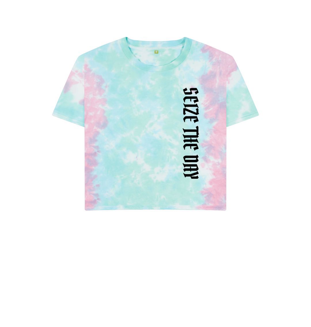 Pastel Tie Dye Seize The Day Boxy Tee