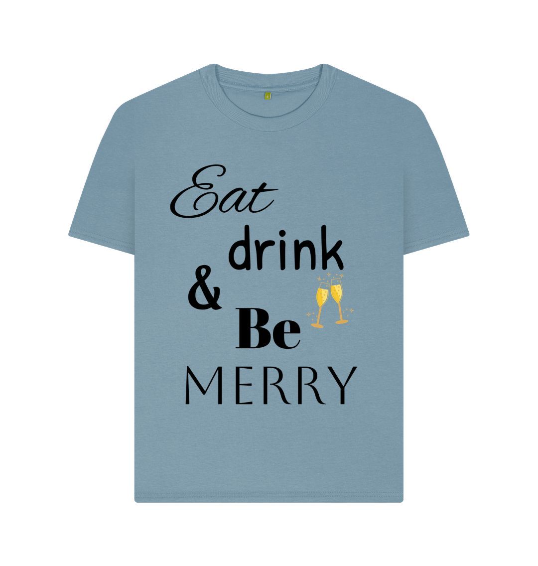 Stone Blue Eat Drink & Be Merry Relaxed Tee