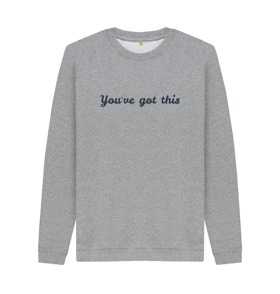 Light Heather Printed Sweater Front