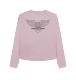 Mauve Printed Boxy Jumpers Back